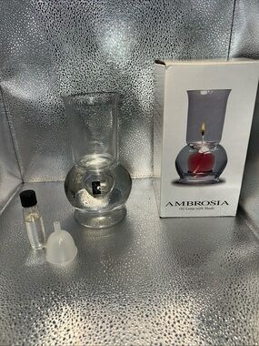 Clear Glass Oil Lamp with Shade - Clear made in Poland